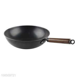 Wholesale traditional Chinese cast iron wok frying pan kitchen cookware