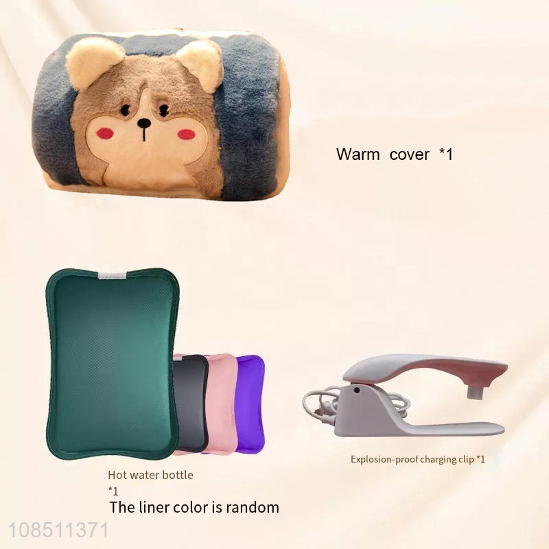 Good quality cute cartoon cover explosion-proof electric hot water bag