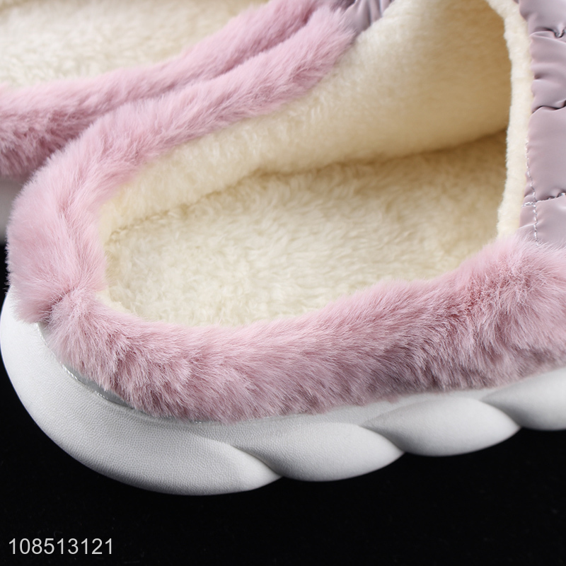 Wholesale winter fuzy fuax fur slippers indoor slides slippers for women
