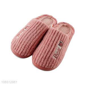 Factory price winter slip-on house slippers bedroom slippers for women