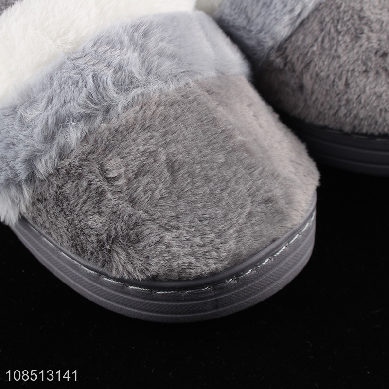 China imports fluffy plush women house slippers indoor bedroom shoes
