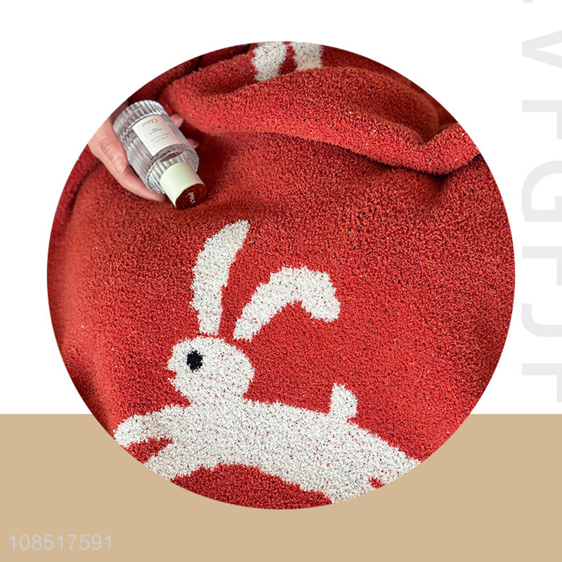 High quality cartoon rabbit throw blanket thick warm nap blanket