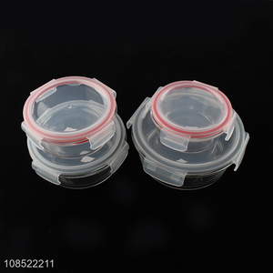 Popular products round sealed glass food preservation box