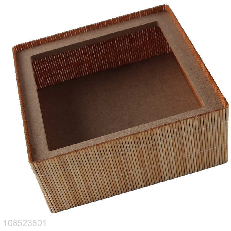 Popular design high-end density board storage box with ethnic lid