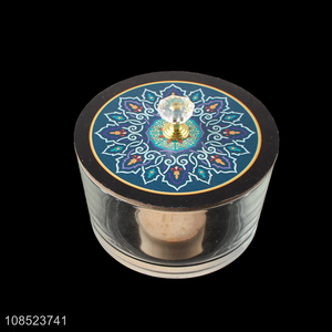 Wholesale glass jewelry trinkets storage jar candy tea storage box