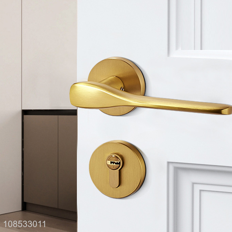 China factory magnetic split type bedroom door handle locks