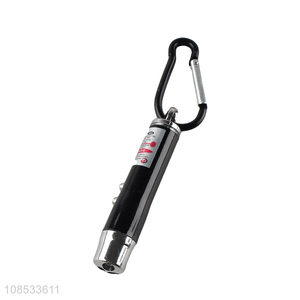 Factory price mini red laser pointer <em>cat</em> <em>toy</em> led torch light with keychain