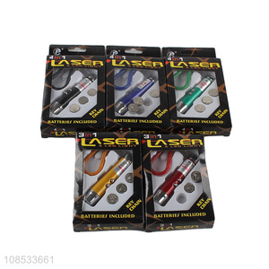 Wholesale portable 4 in 1 led flashlight mini laser pointer <em>cat</em> training <em>toy</em>