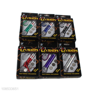 Wholesale 4 in 1 mini laser pointer <em>cat</em> laser <em>toy</em> led flashlight for camping