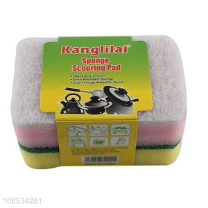 Factory supply kitchen cleaning sponge <em>scouring</em> <em>pad</em> for sale