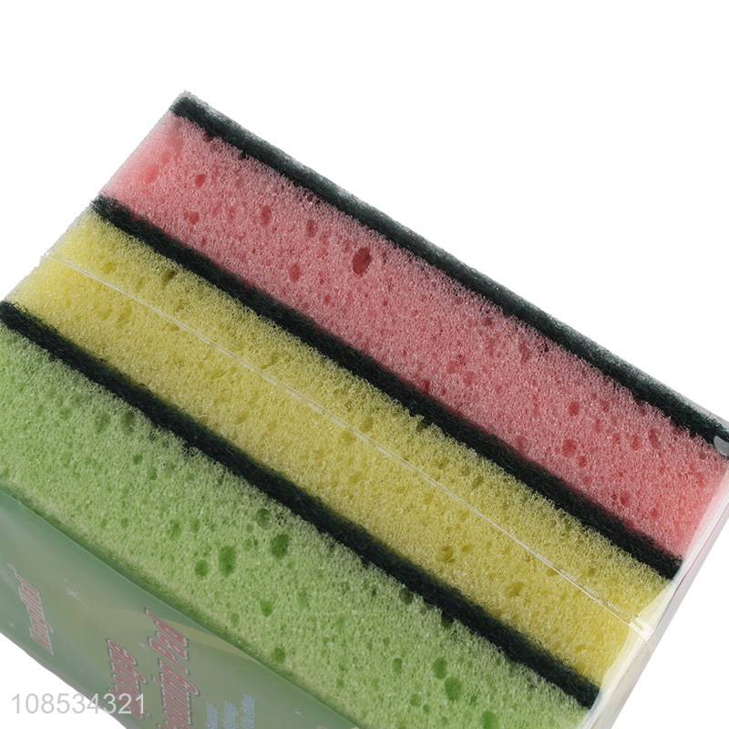 Best selling kitchen supplies sponge scouring pad for cleaning