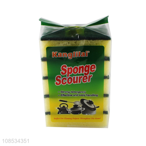 Factory direct sale reusable strong detergency sponge <em>scouring</em> <em>pad</em>