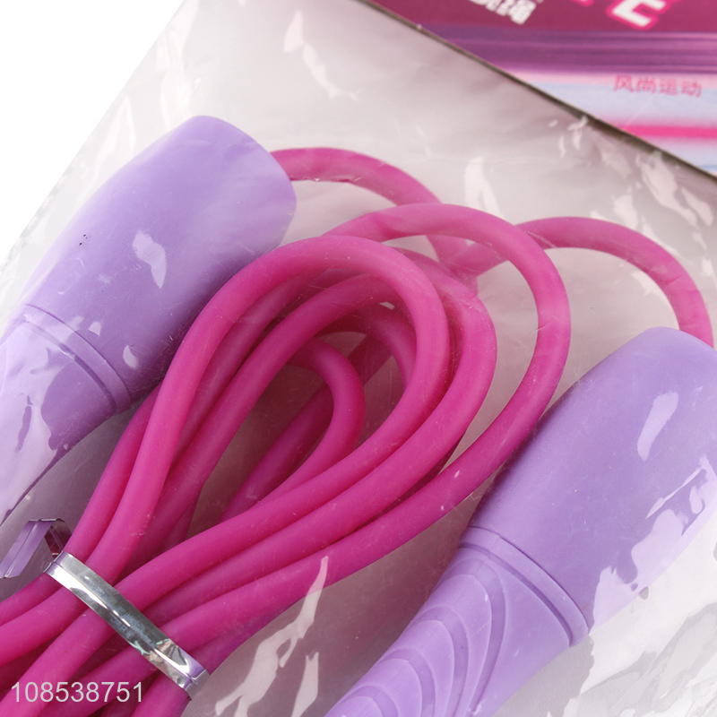 Wholesale plastic handle rubber jump rope skipping rope for children
