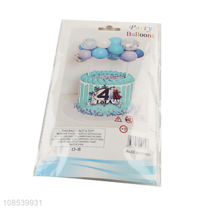 New product 14pcs latex balloons with cake topper,straws,snot <em>glue</em> and ribbon