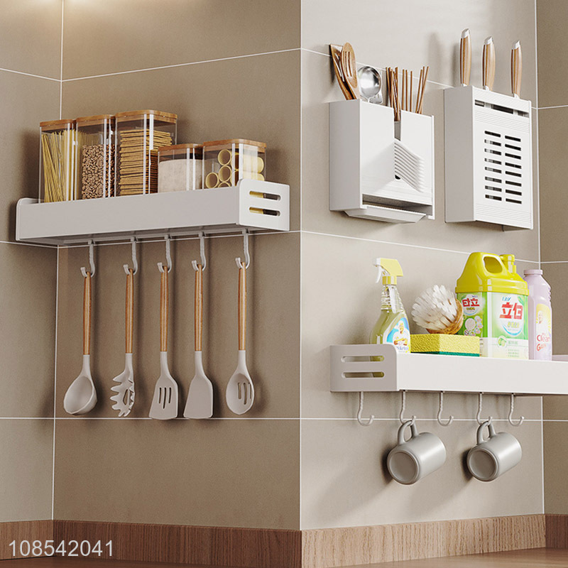 Latest design wall-mounted white kitchen shelving for sale
