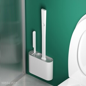 Factory price wall-mounted silicone toilet brush for bathroom