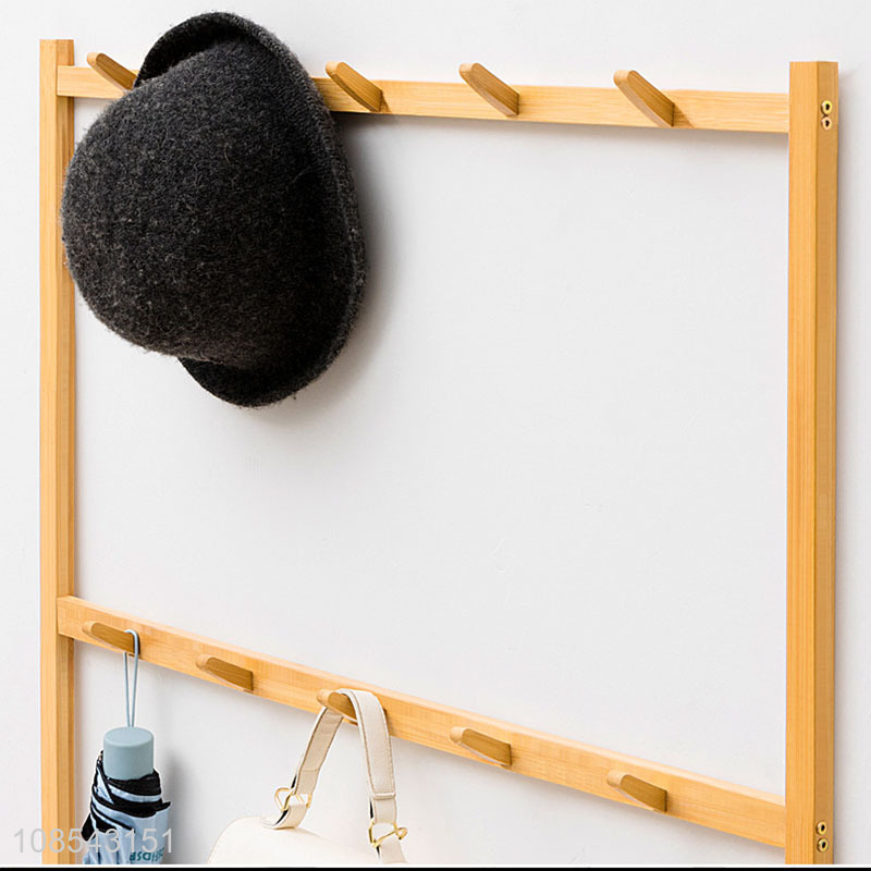 Hot sale multipurposem bamboo storage shelves hat rack for bedroom