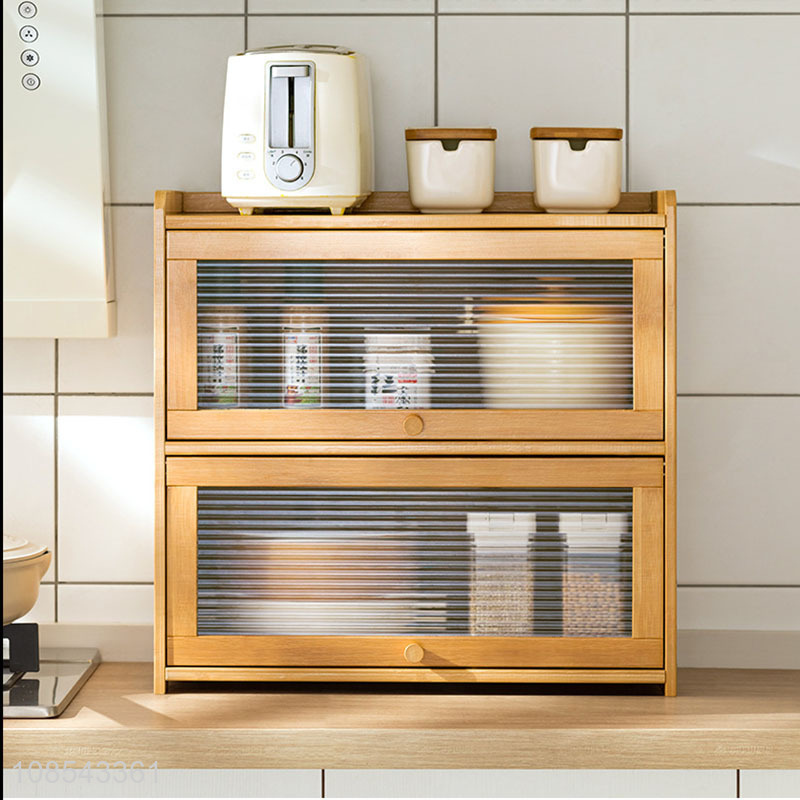 New product kitchen countertop cabinet bamboo storage cabinet racks