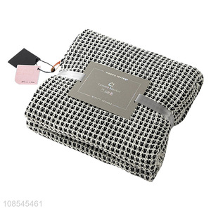 High quality waffle design thick warm soft throw blanket photo props