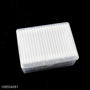 Custom logo 200pcs disposable plastic cotton swabs ear sticks