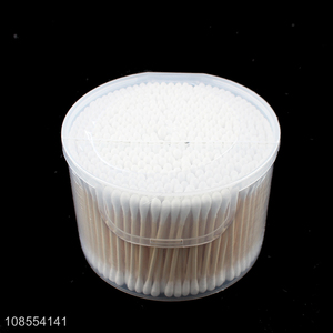 Online wholesale 500pcs double tipped bamboo cotton swabs