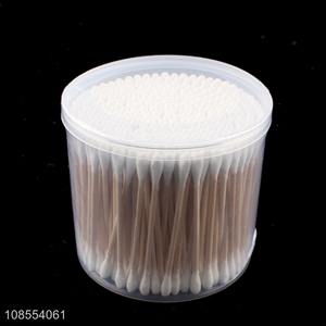 Hot selling 300pcs wooden cotton swabs for ear wax removal