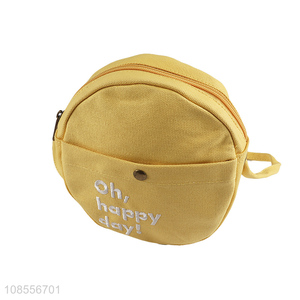 Best selling yellow portable round messenger bags
