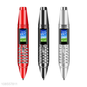 Wholesale dual SIM card 0.96 inch GSM pen shaped mobile phone with <em>flashlight</em>