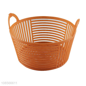 Factory supply plastic storage basket with handle