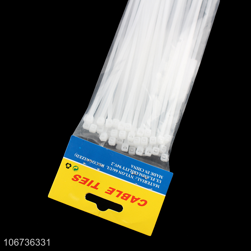 Professional supply 75pcs white plastic cable ties