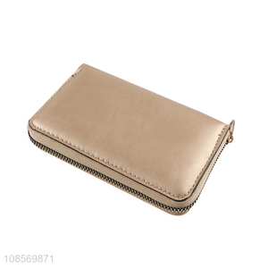 Good quality <em>women</em> pvc <em>wallet</em> card holder with zipper