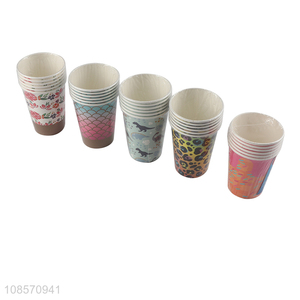 Wholesale 9oz 6pcs paper cup custom logo <em>disposable</em> <em>cups</em>