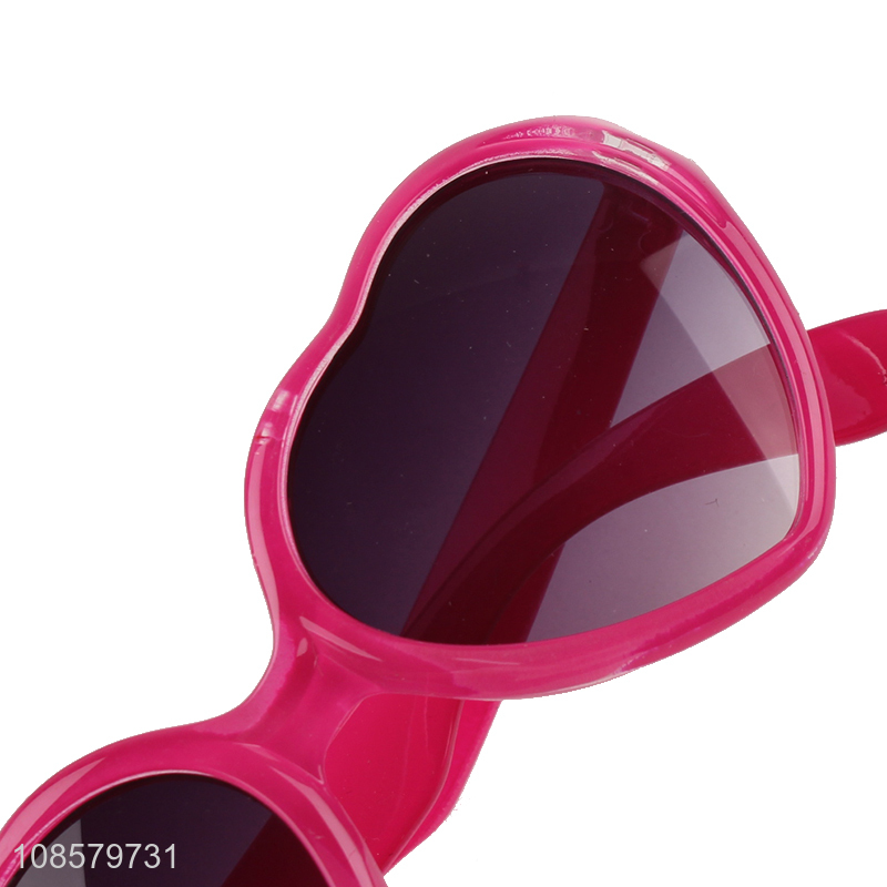 New design heart shape girls children sunglasses for summer