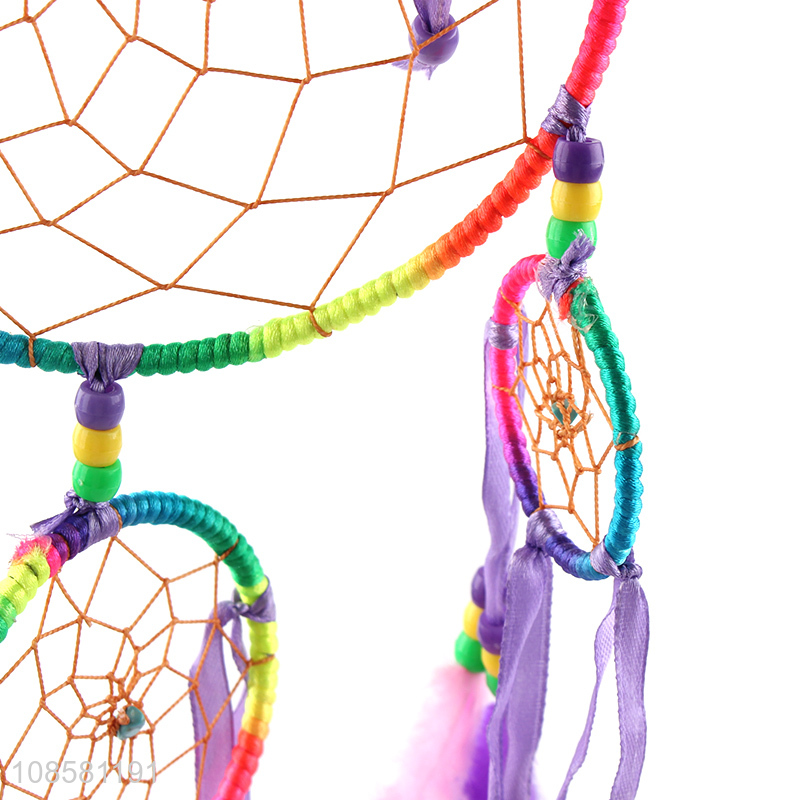 Top selling colorful wall hanging feather dream catcher