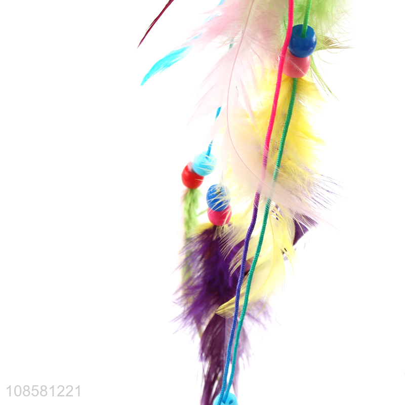 Top quality colorful indoor decoration feather dream catcher