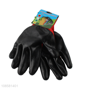 Good price safety gloves nylon rubber working gloves for sale
