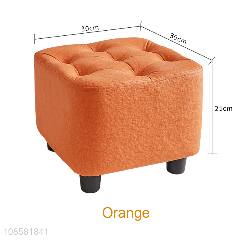 Good quality square upholstered footrest stepstool for living room