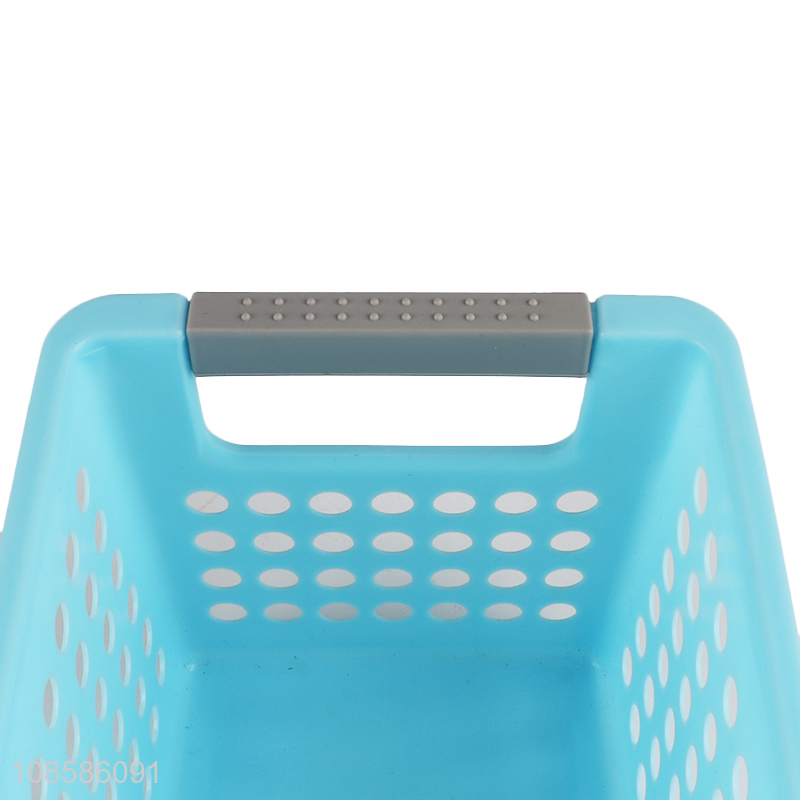 China factory durable plastic storage basket with handle