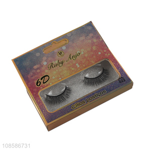 Bottom price 1 pair 6D false lashes handmade wispy eyelashes