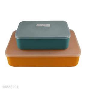 Popular products plastic large capacity storage basket with lid