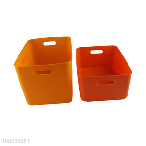 Factory price plastic heavy duty storage basket with handle