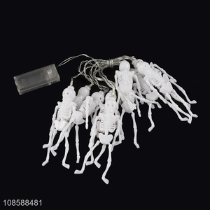 Wholesale Halloween decor AA battery operated plastic skeleton led string light