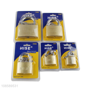 Good price durable brass finish <em>padlock</em> for sheds cabinet