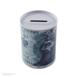 Online wholesale tin piggy bank iron money box for kids