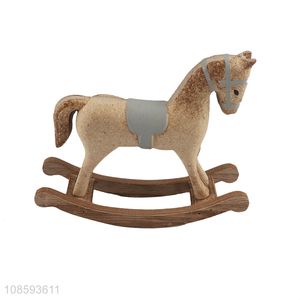 Most popular wooden rocking horse table decoration craft