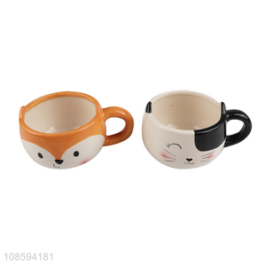 Wholesale cartoon animal shaped <em>ceramic</em> coffee mug drinking <em>cup</em>