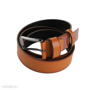 Wholesale 125cm men's pu leather <em>belt</em> with metal pin buckle
