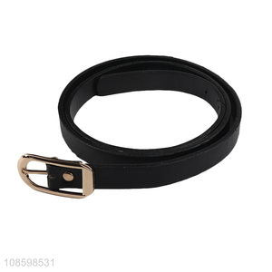 Factory wholesale adjustable women pu <em>belt</em> waistband with buckle