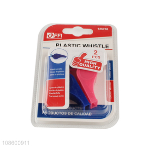 Wholesale 2pcs plastic whistles for coaches, referees officials