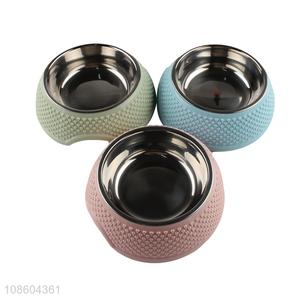 Top sale stainless steel pets dogs feeding <em>bowl</em> wholesale